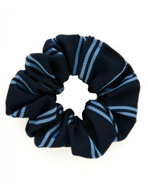 Navy & Sky Blue Scrunchie 1pk